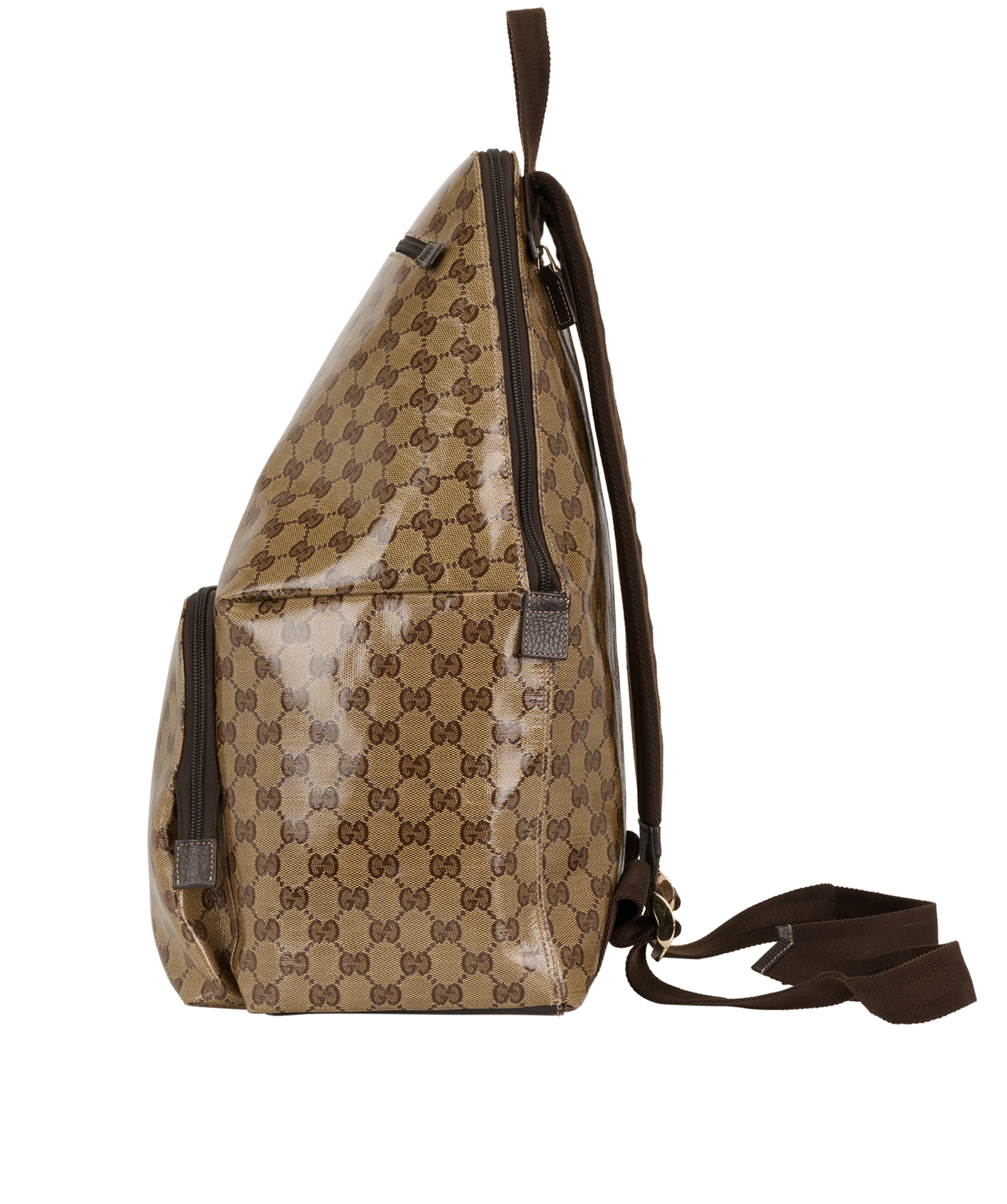 Travel Backpack, &pound;395, Handbags, Brown, Canvas/Crystal, Bottom view